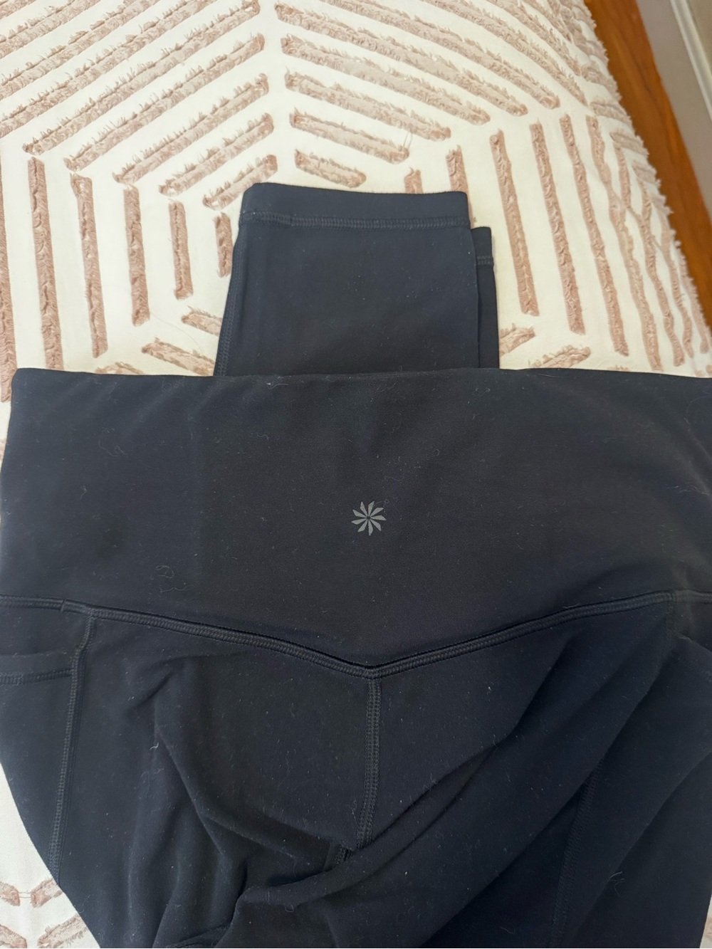 Athleta Black High-Waist Moto Leggings